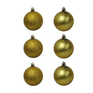 Bola Natalina 5cm Dourada c\12 wincy natal