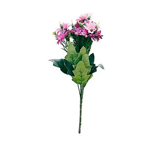 Mini Bouquet Margarida Mauve Flor Artificial 30cm FAN68420