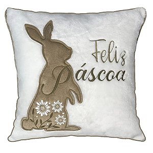 Almofada De Páscoa Bordado e Aplicação 130 50x50cm Belchior
