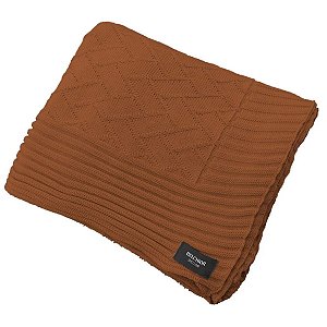 Manta Decorativa Link Terracota Tricot 0,90x1,80cm