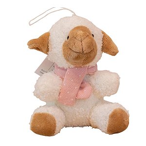 Mini Pelucia Ovelha Pingente Rosa Candy 13cm 1067179 1Un