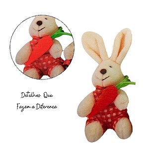 Mini Coelho Pingente Laranja 12cm 1020049 1Un Cromus