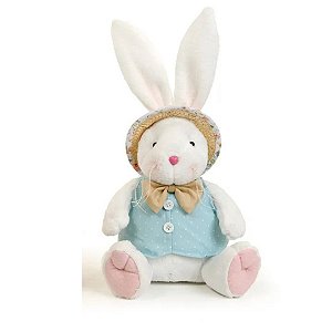 Coelho Da Páscoa Chiclete Menino C/ Chapeu 30cm 1067680 Cromus