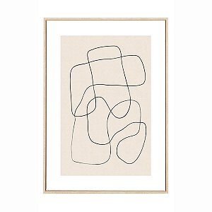 Quadro Minimalista Em Canvas 13575-2 70x50x3cm Tela Mart
