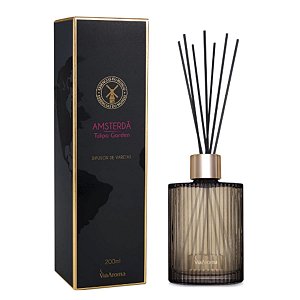 Difusor Amsterdã, Tulipa Garden 200ml Linha Mundo  Via Aroma
