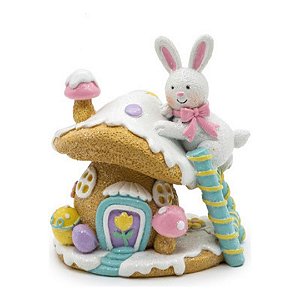 Casinha Cogumelo Do Coelho Da Páscoa RS2338 12x12cm 1Und