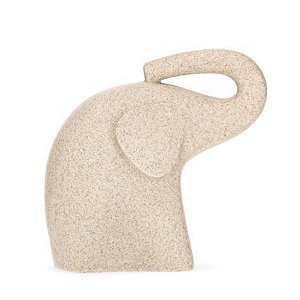 Escultura Elefante Poliresina Areia 26,5x27x14cm 20180 Mart