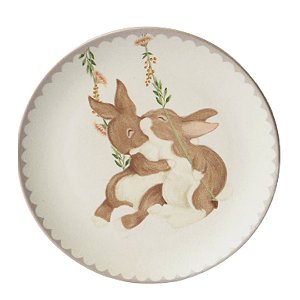 Prato De Sobremesa De Páscoa Zeca e Zizi 19,5cm 1Und