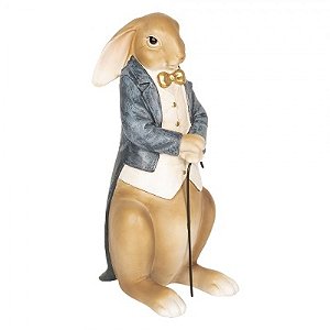 Coelho de Páscoa Em Resina Elegance 33cm