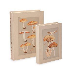 Livro Caixa em Linho Nude 14085 P25cm G23cm Kit c/2 Mart