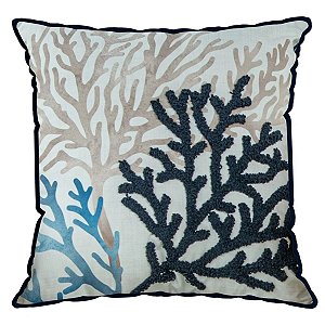 Almofada Náutica 181 Coral Bordada Cordone 50x50cm