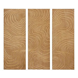 Quadro Mart Em MDFC/ Detalhe Dourado19972 C/3pçs 110x40x3cm