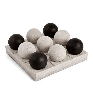 Escultura Jogo Da Velha Em Poliresina 17459 9X25,5cm Mart