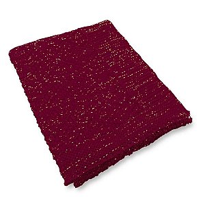 Manta DeTricot Maxi Chevron Bordô C/ Lurex 90x1,80cm 508011112
