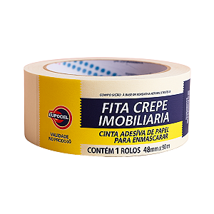 Fita Crepe Bege 48X50 Uso Geral 6139 Eurocel