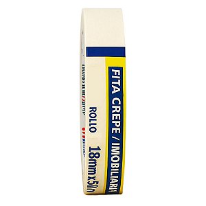 Fita Crepe Bege 18X50 Uso Geral Eurocel
