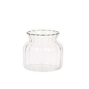 Mini Vaso De Vidro Transparente 20853-P 8x8cm 1Un Mart