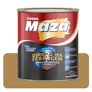 Esmalte Direto no Ferrugem Ouro Lux 3,6L Sintético Solvente Maza