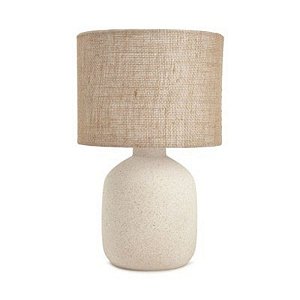 Abajur Luminária Em Cerâmica e Fibra Natural 18269 48x33,5cm Mart