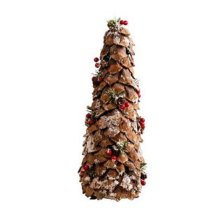 Mini Arvore Natalina De Mesa Frutas e Pinhas 40cm 1041683