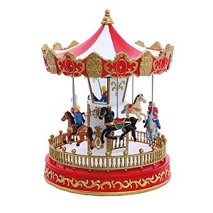 Cenario Natalino Carrossel 23,5cm 3AA 1Unidade 1113935
