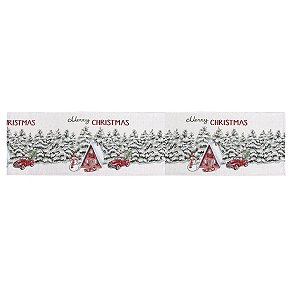 Toalha Caminho de Mesa  Merry Christmas 1068383 180x34cm