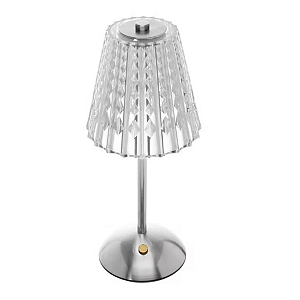 Luminária de Mesa Led 3 Tons Usb Leumina 12,5cx12,5x30cm Prata  Plástico - Wolff