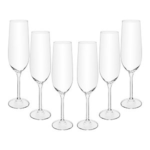 Taça de Champanhe C/6 Cristal Ecologico Crex 270ml 35776