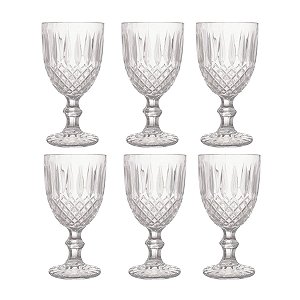 Taça De Água De Vidro Greek Transparente C/6 320ml 35451