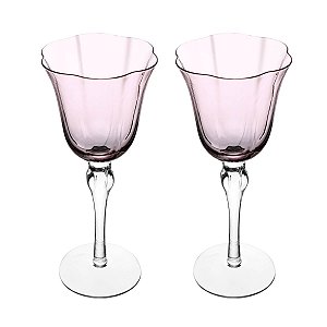 Taça Para Vinho  Lily 250ml Rosa CJ 2Unid 21064 Wolff