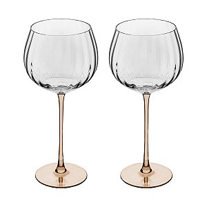 Taça Para Vinho 620ml Incolor C/Haste Ambar C/2 20565 Wolff