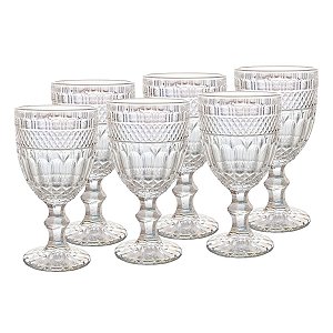 Taça De Água De Vidro Brand Rainbow Metalizado C/6 345ml