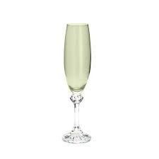Taça de Champanhe C/2 Verde Cristal 220ml Lyor