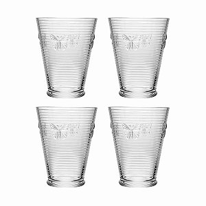 Copo Lines Butterfly De Vidro 350ML 21044 Wolff