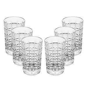Copo Alto C/6 de Vidro Brooklyn 350ml 20512 Wolff