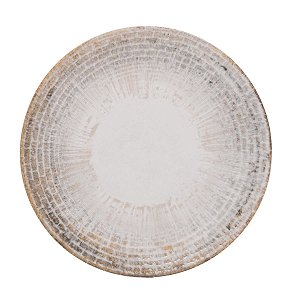 Prato Raso De Ceramica  Marea Off  White 25cm 18405  Wolff