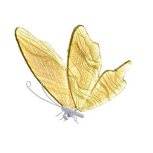 Borboleta Decorativa De Led Quente 60cm