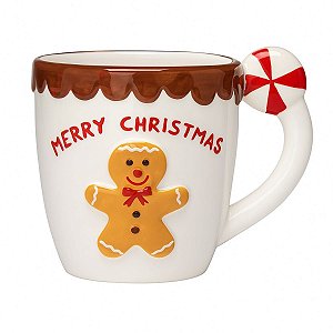 Caneca Natalina Ginger 11cm 400ml C/1Unid MP960
