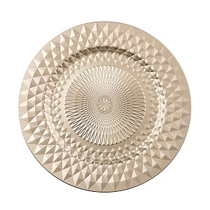 Sousplat Plastico Roman Dourado 33cm C/1UN 61833