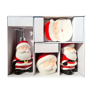 Saboneteira Natalina Dispenser kit 4Pç  RS3652
