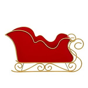 Treno Decorativo Vermelho e Dourado 18cm C/1unid ME1595