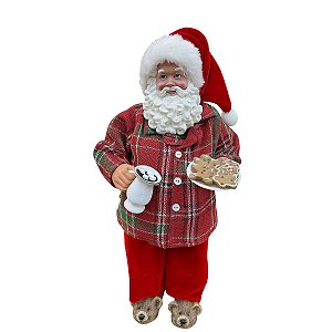 Papai Noel De Pijma No café Da Manhã  26x14cm 1Un