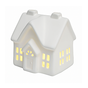 Casinha Natalina Ceramica  C/Luz 10cm 1unid