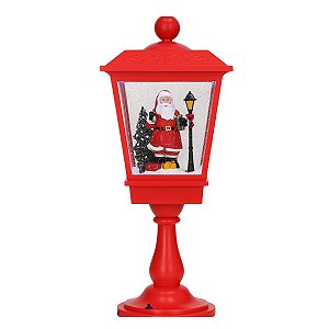 Cenario P/ Vila Natalina Lanterna Papai Noel LED com Neve 70cm 1Unid DG1962