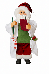 Papai Noel Colecionável De Jaleco 28cm