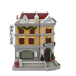 Cenario P/ Vila Natalina Casa Iluminada Delegacia 16cm
