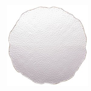 Prato Raso De Jantar Taj Mrtelado C/ Borda De Ouro  26cm 28945