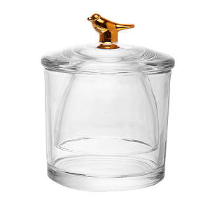 Manteigueira Francesa Golden Bird De Vidro 9,5x11cm 21308  Wolff