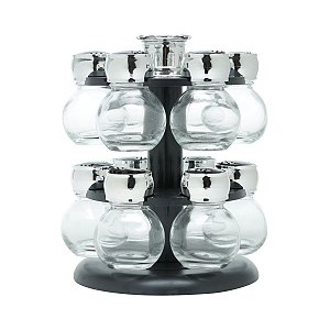 Porta Temperos C12 Potes e Base Giratória 20x22,5cm 26888 Wolff