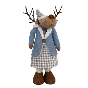 Boneco Natalino Rena Azul 55cm C/1unid